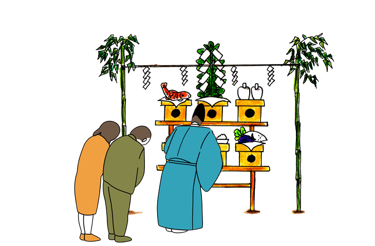 地鎮祭のイラスト